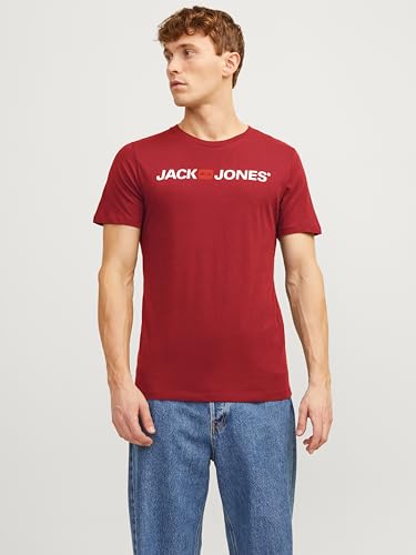 Detalle 1 de JACK & JONES T-Shirt Logo Jjecorp Homme - Rouge, XL