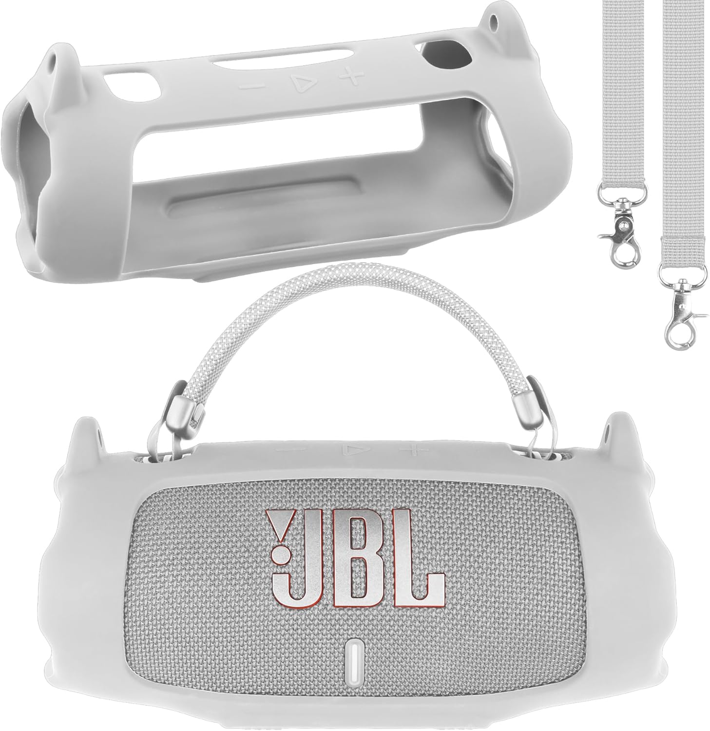 Thumbnail 2 de Khanka Silicone Protective Cover for JBL Charge 6 with Detachable Strap – White