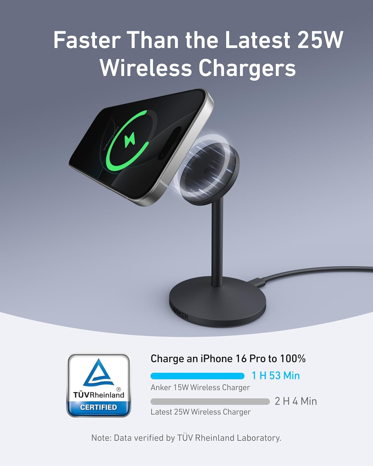 Detalle 1 de Anker MagGo 15W MagSafe Wireless Charger Stand