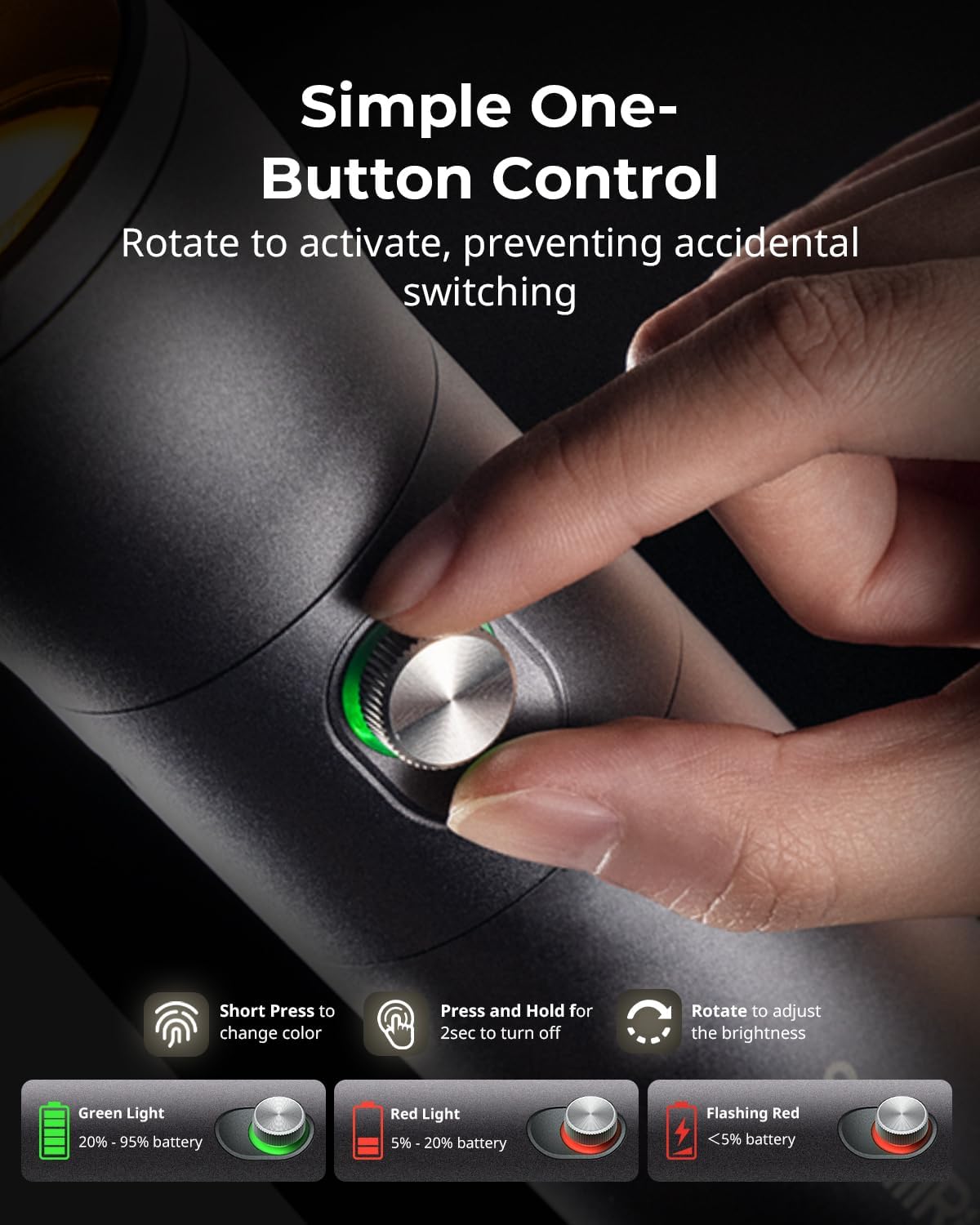 Thumbnail 6 de SMALLRIG RF10C Torcia fotografica a LED RGB con luce ambientale e 20 filtri