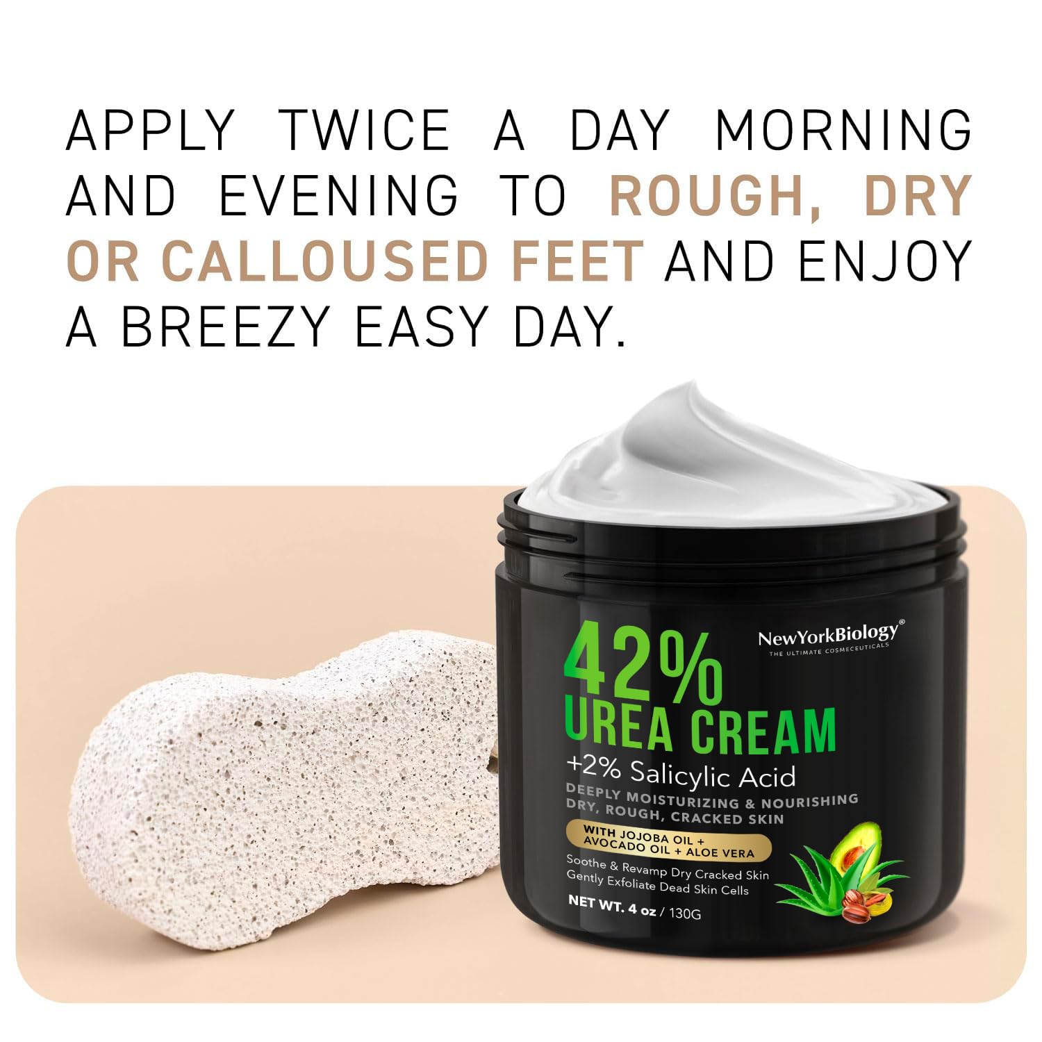 Thumbnail 6 de New York Biology 42% Urea Cream with 2% Salicylic Acid for Dry, Cracked Heels (4 oz)