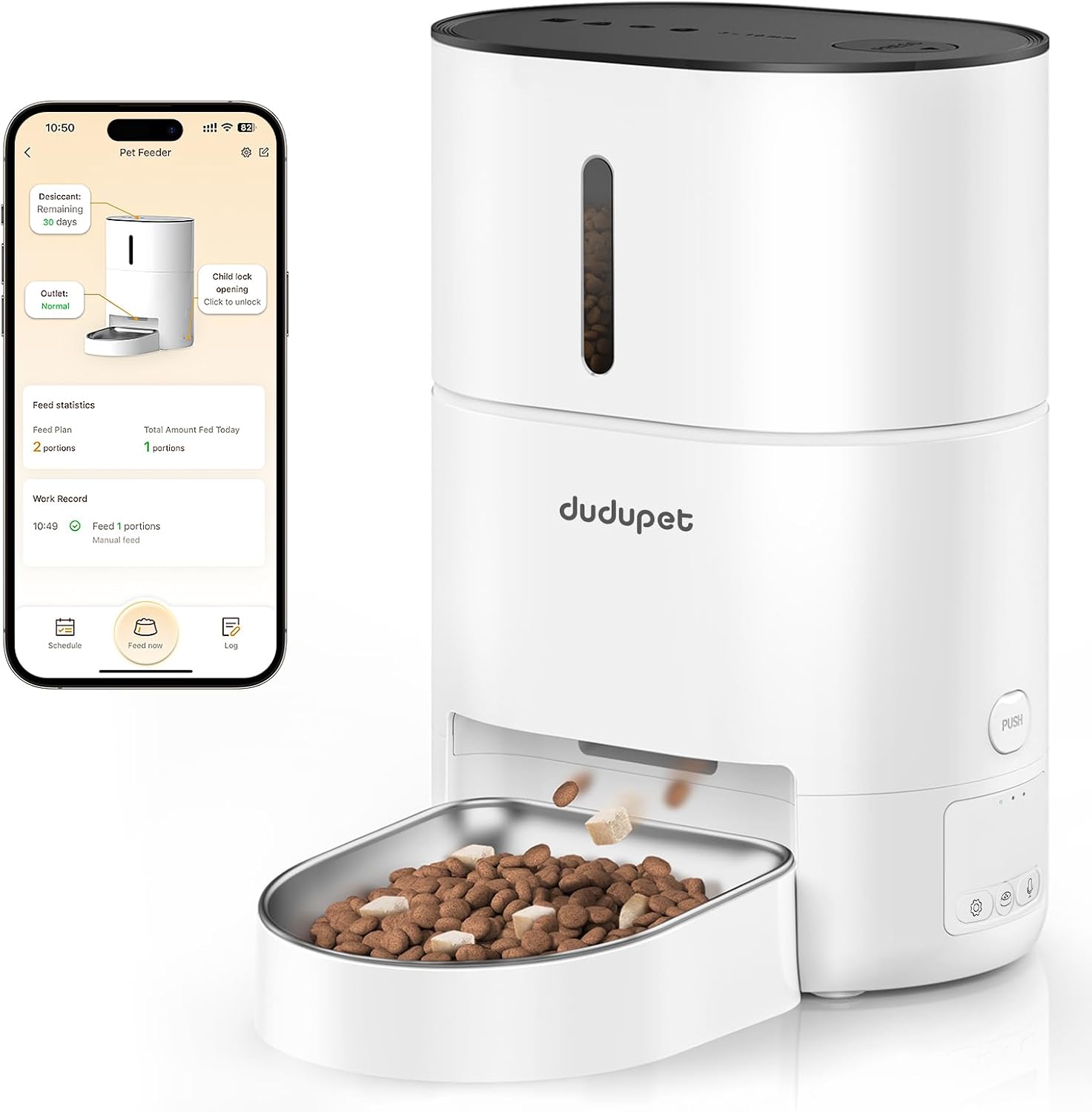 Detalle de DUDUPET Futterautomat Katze 4 l