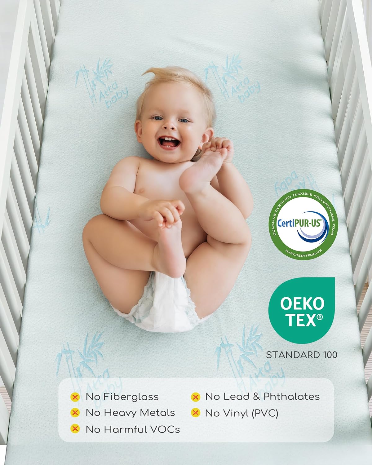 Detalle 1 de ATTABABY Crib Mattress 52 x 28 Inches