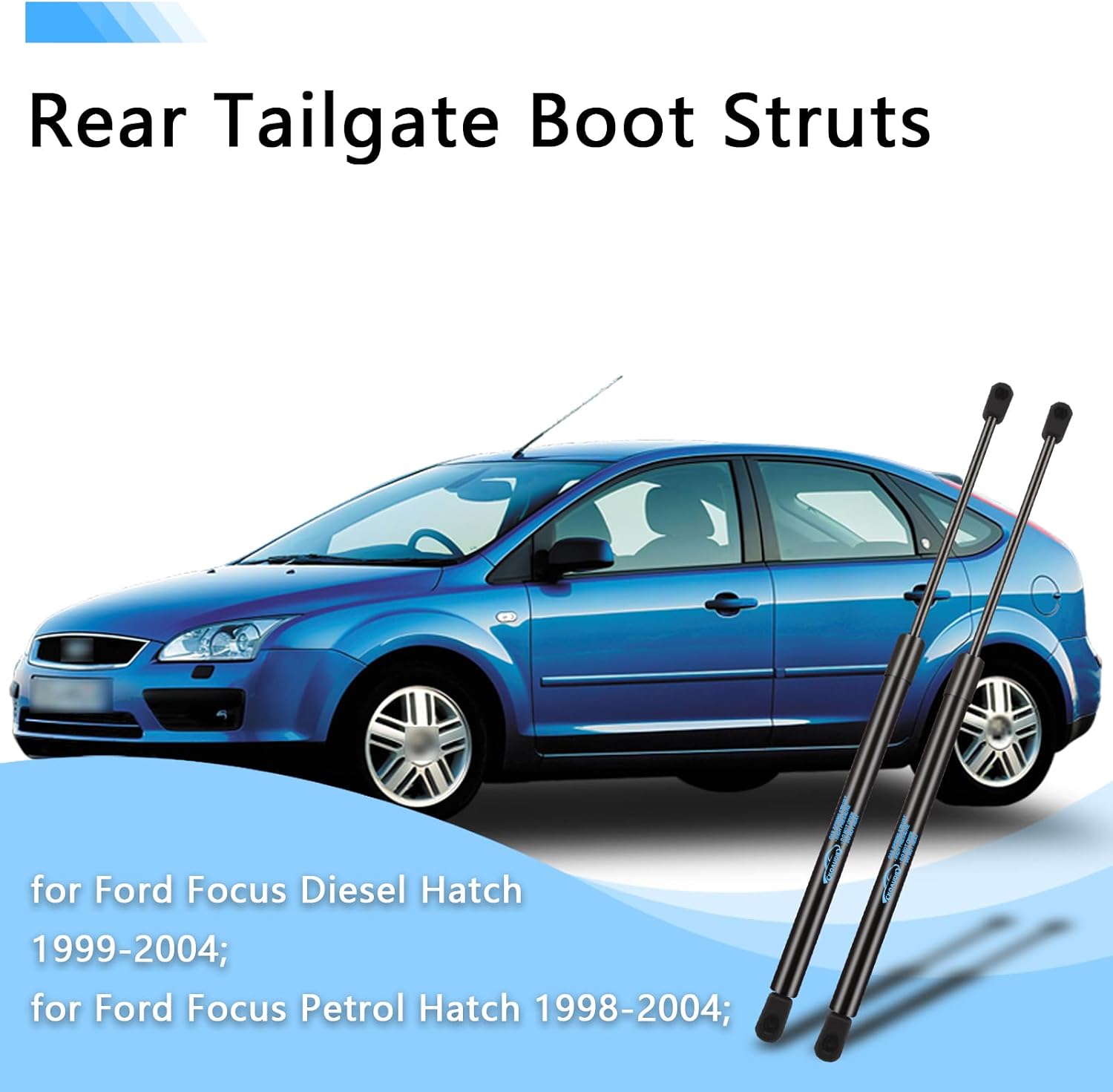 Detalle de Koaudb Rear Tailgate Gas Struts for Ford Focus MK1 (1998–2004) – 2 Pack