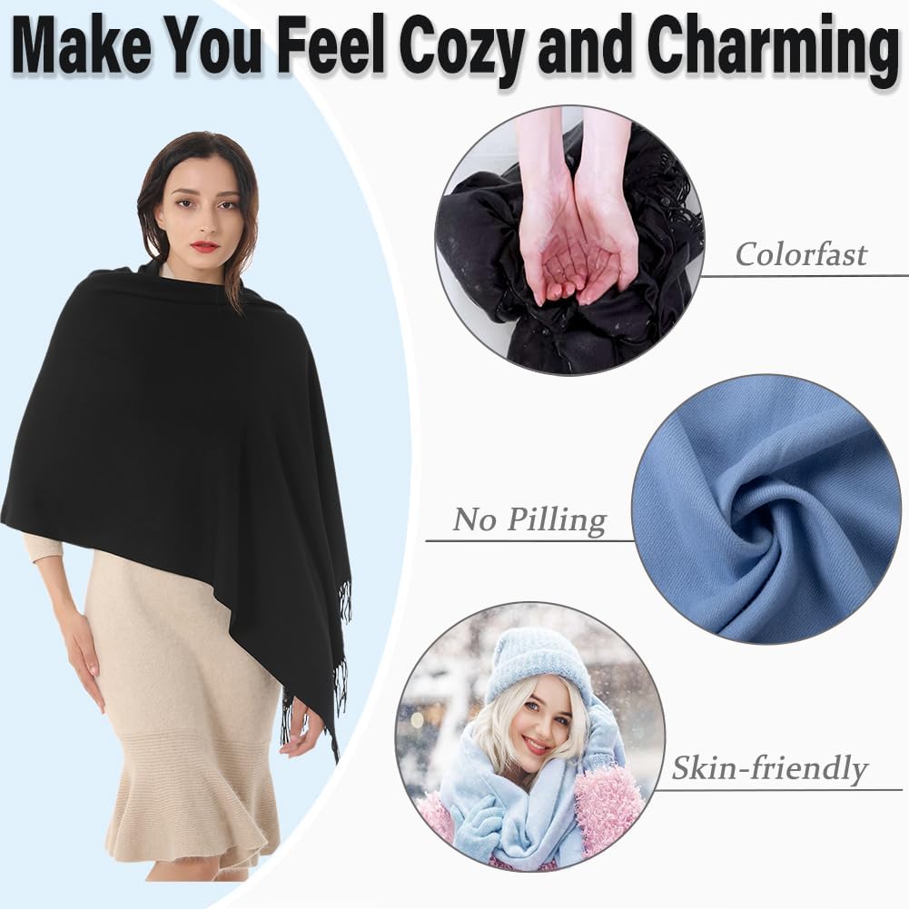 Detalle de TwoYek Women's Pashmina Scarf 79 x 28 Inch