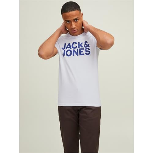 Detalle de Jack&Jones Essentials: Pack de 3 camisetas masculinas en negro, azul marino y blanco