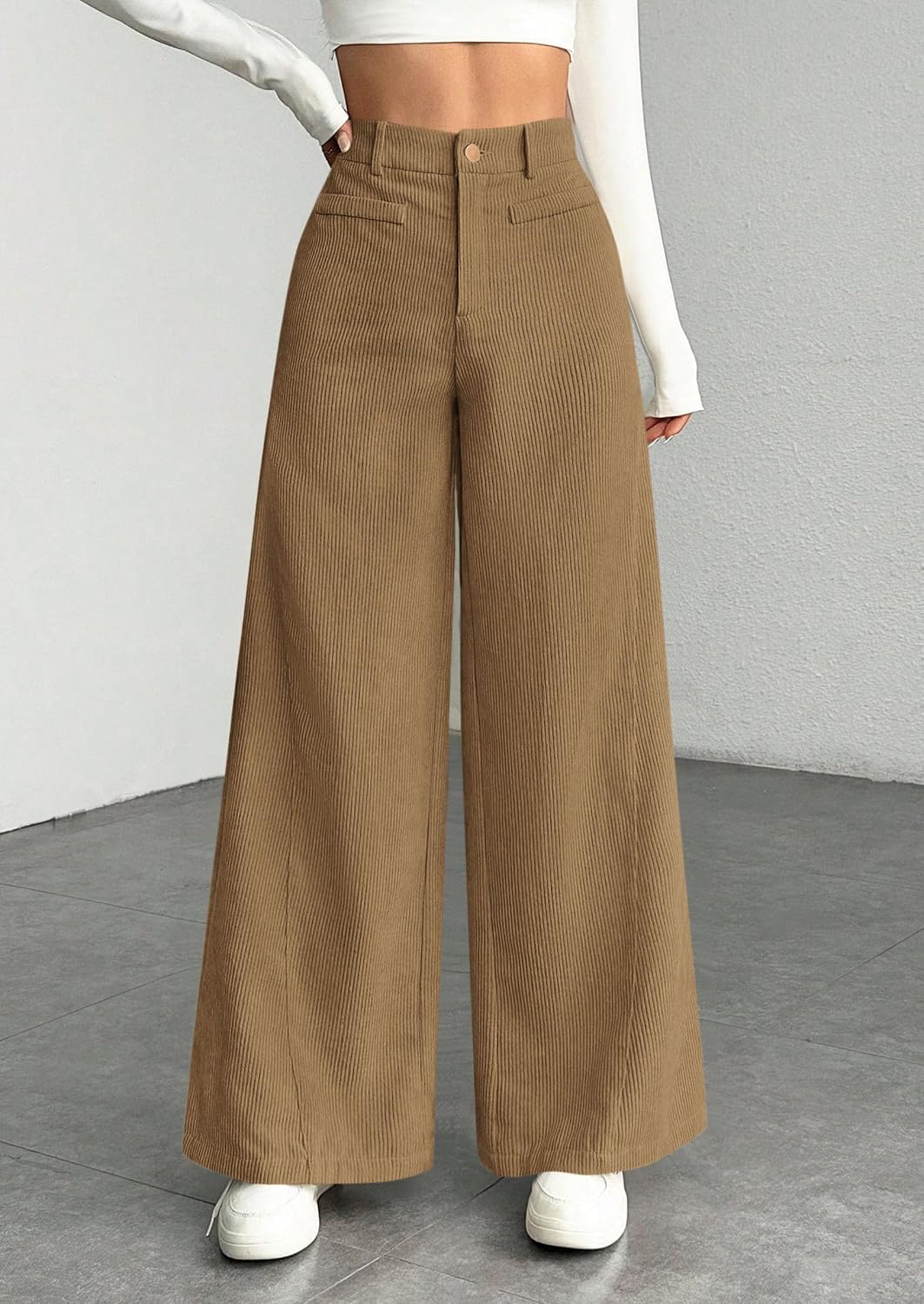 Thumbnail 1 de PRETTYGARDEN Women's Corduroy Pants Polyester