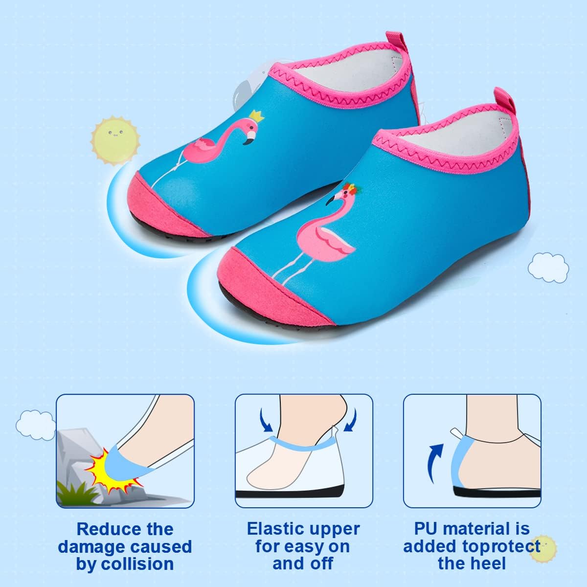 Thumbnail 1 de WateLves Kinder-Badeschuhe & Wasserschuhe – rutschfeste Schwimm- und Strandschuhe mit Mesh-Innenfutter