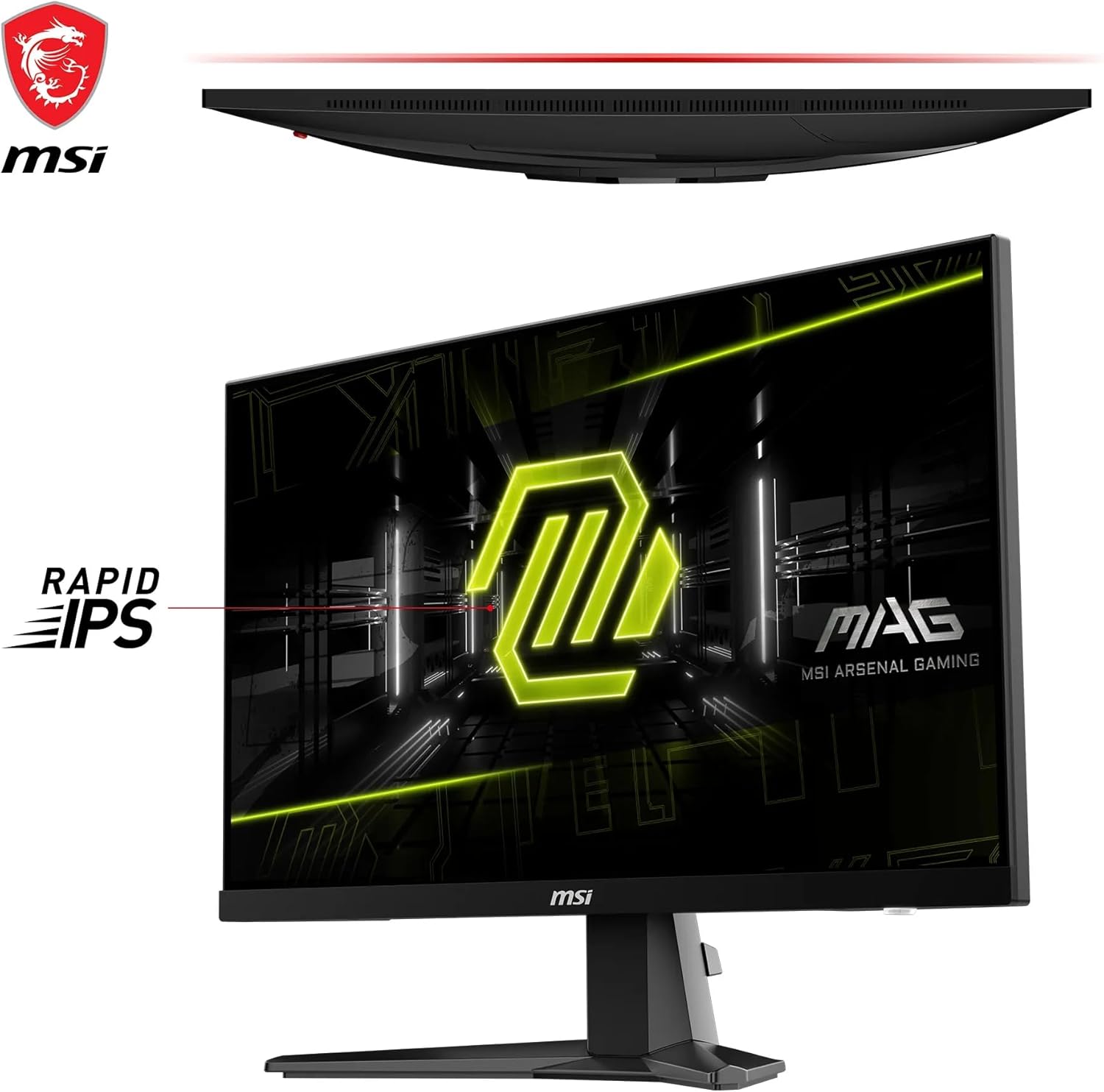Detalle de MSI MAG 256F – Monitor da gaming 24,5'' IPS Rapid, 180 Hz, 1 ms GtG
