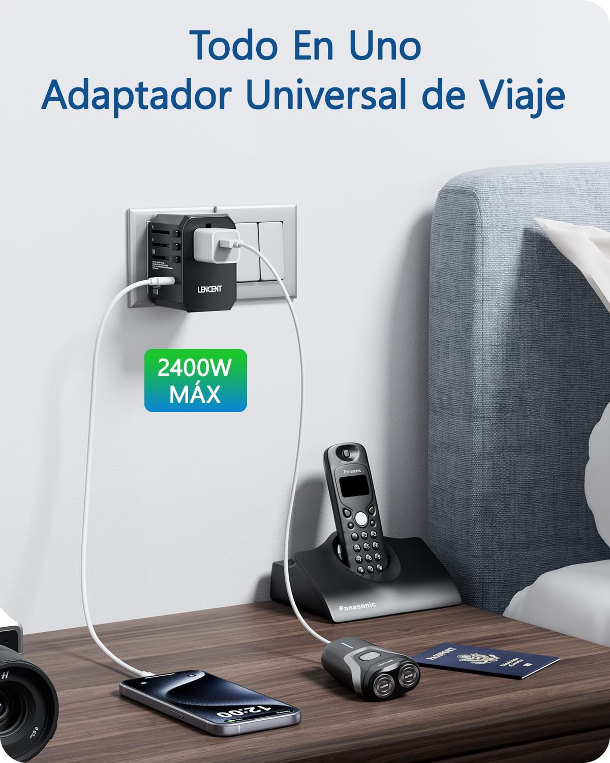 Thumbnail 6 de LENCENT Adaptador Enchufe Universal GAN 70W