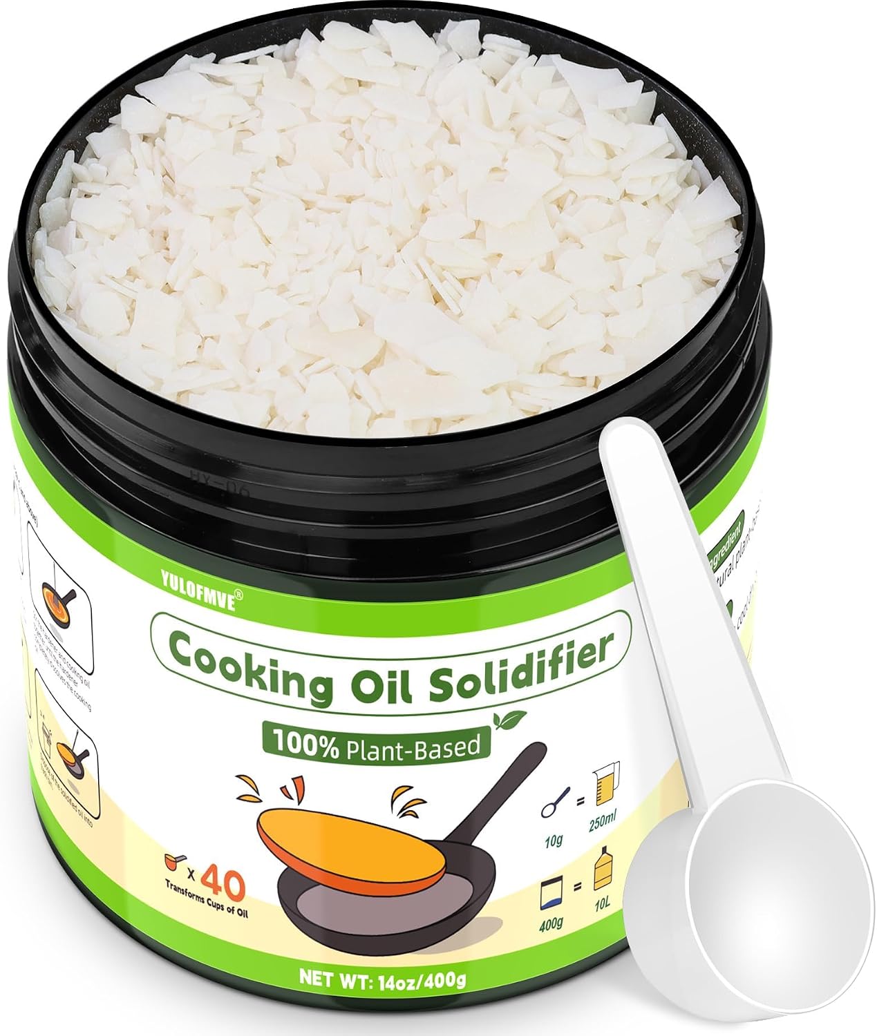 Detalle de YULOFMVE Cooking Oil Solidifier Powder, 14 oz