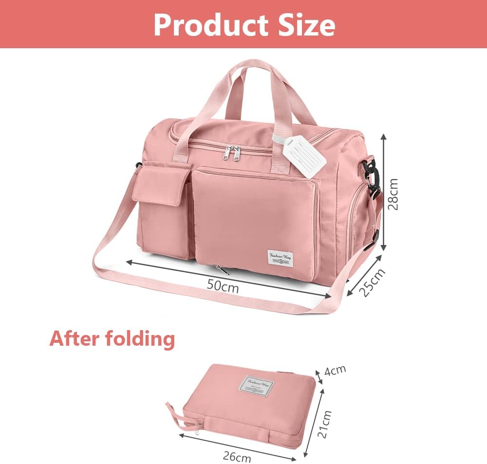 Thumbnail 2 de Duffel Bag Foldable Weekend Holdall with Wet Pocket