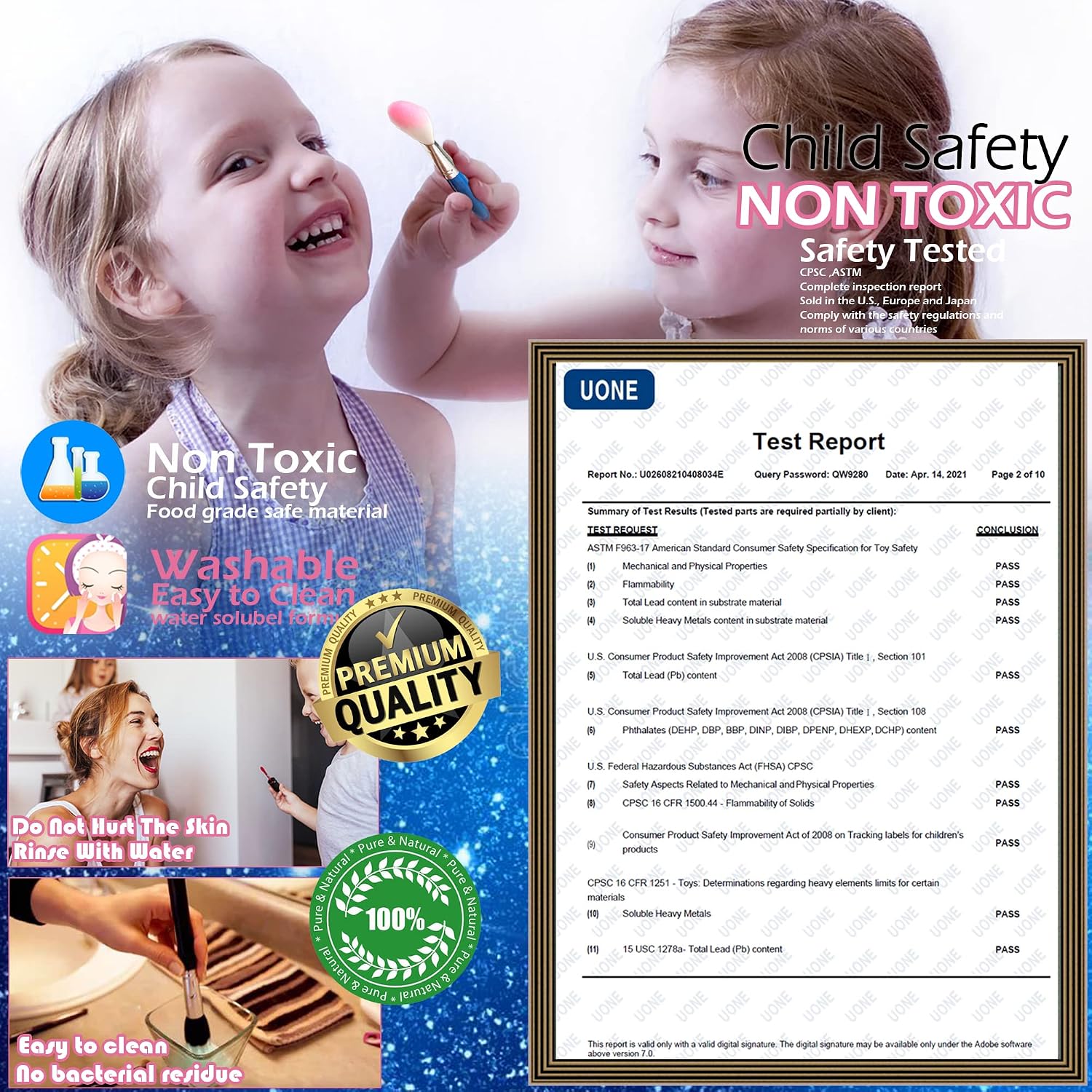 Detalle 2 de Princess Beauty Kids Makeup Set for 4–10 Years