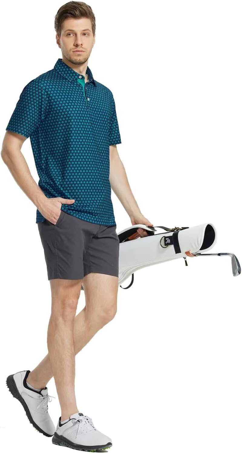 Thumbnail 2 de M MAELREG Men’s Short-Sleeve Dry-Fit Golf Polo Shirt (Performance, Printed, UPF 30+)