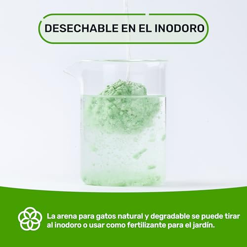 Detalle 2 de FUKUMARU Arena de Tofu para Gatos 10.8kg: arena aglomerante con té verde, polvo reducido y desechar en inodoro