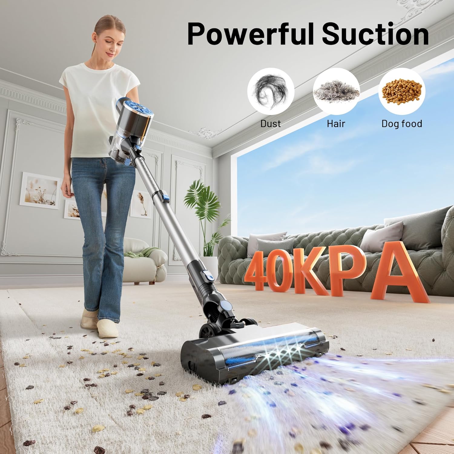 Thumbnail 2 de VIPSUN Cordless Vacuum Cleaner with Self-Standing & LED Battery Indicator (6-in-1)