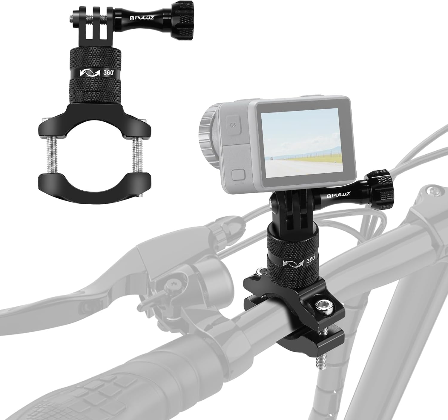 Detalle de PULUZ Action Camera Handlebar Mount 360°