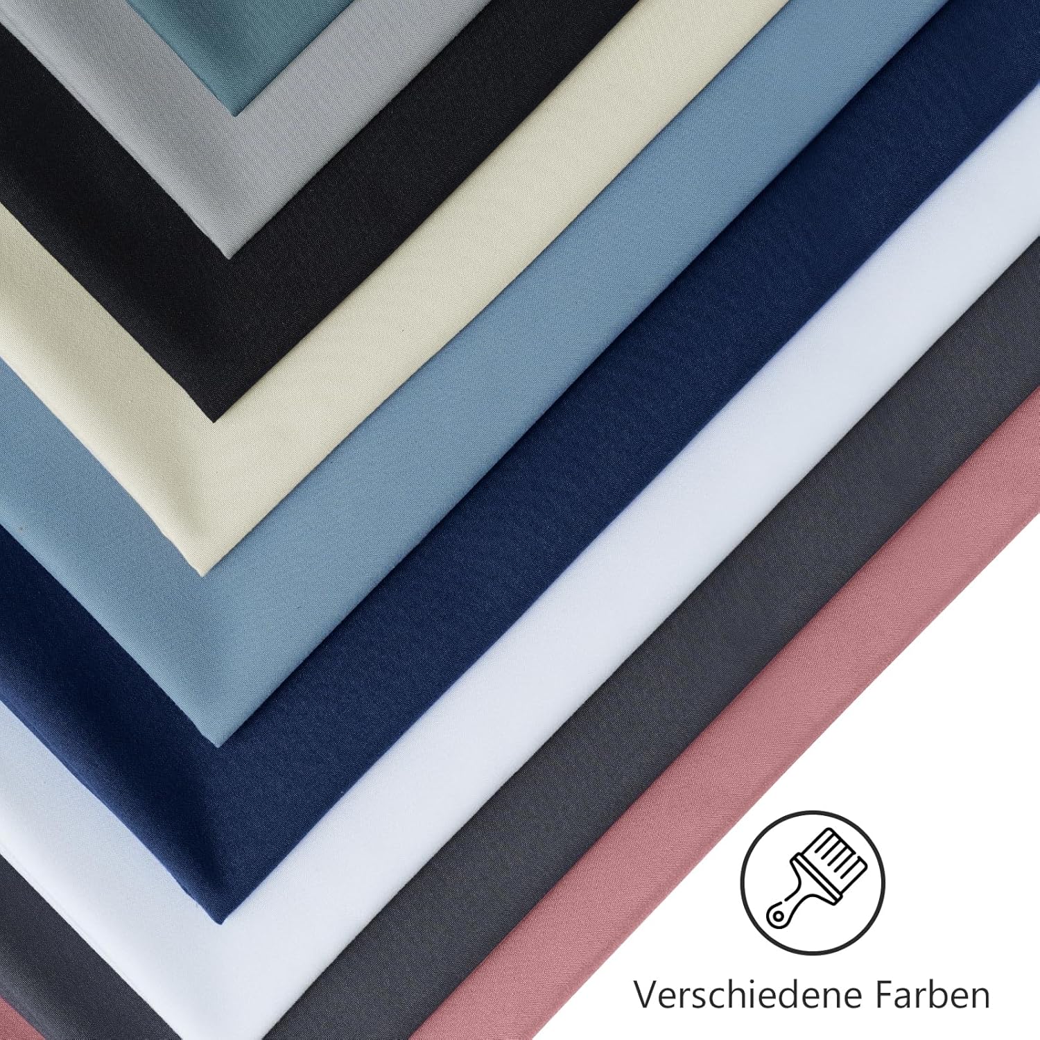 Thumbnail 4 de REDKEY Kissenbezug 80x80 cm im 2er-Set mit Reißverschluss (Aqua blau) – gebürstete Mikrofaser