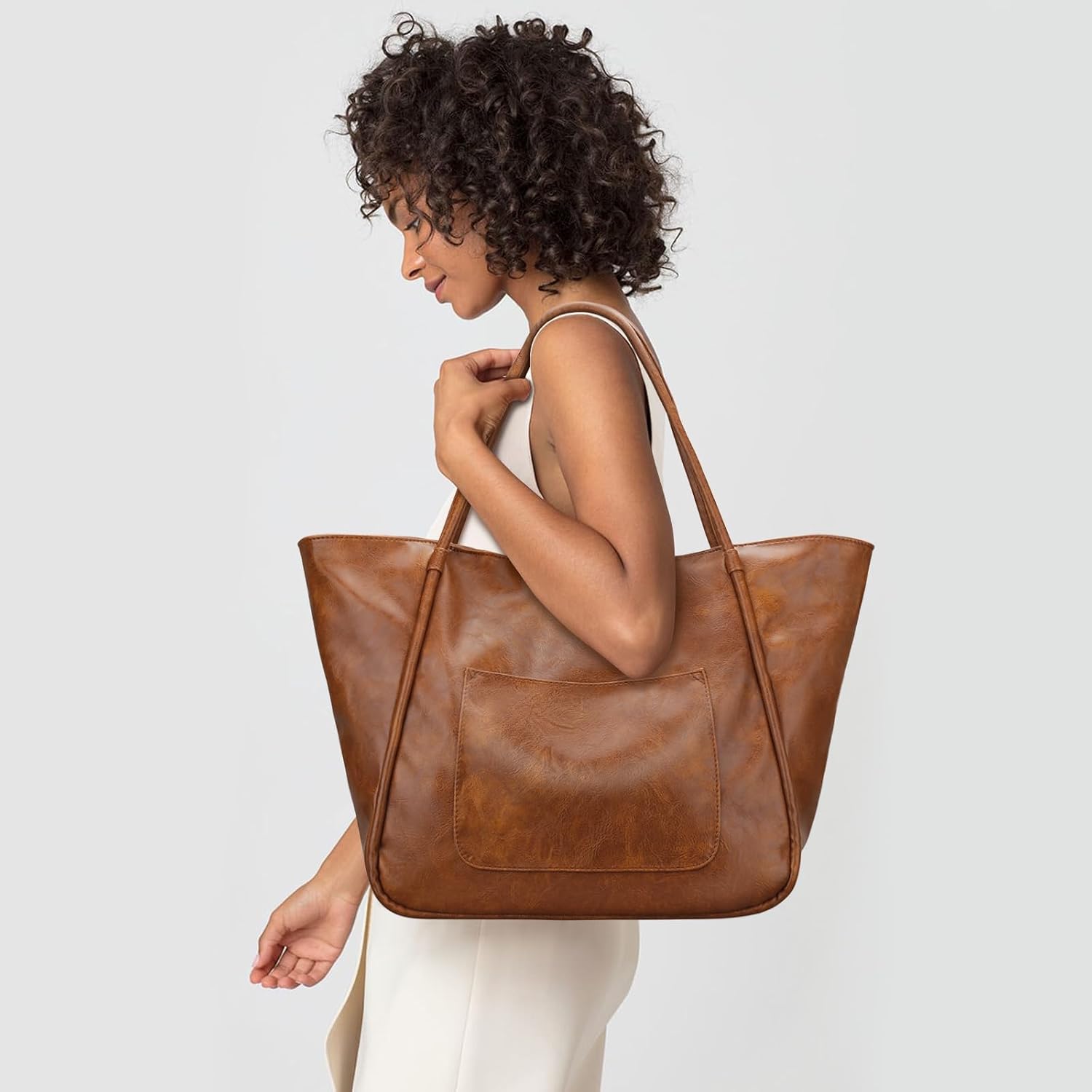 Detalle de KKXIU Women's Tote Bag in PU Leather