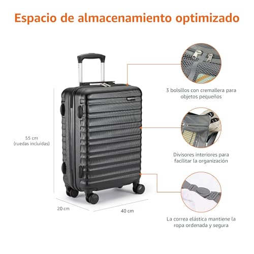 Thumbnail 2 de Amazon Basics Maleta de Cabina Rígida - Equipaje de Mano ABS 55x40x20 cm (30 L) en Negro