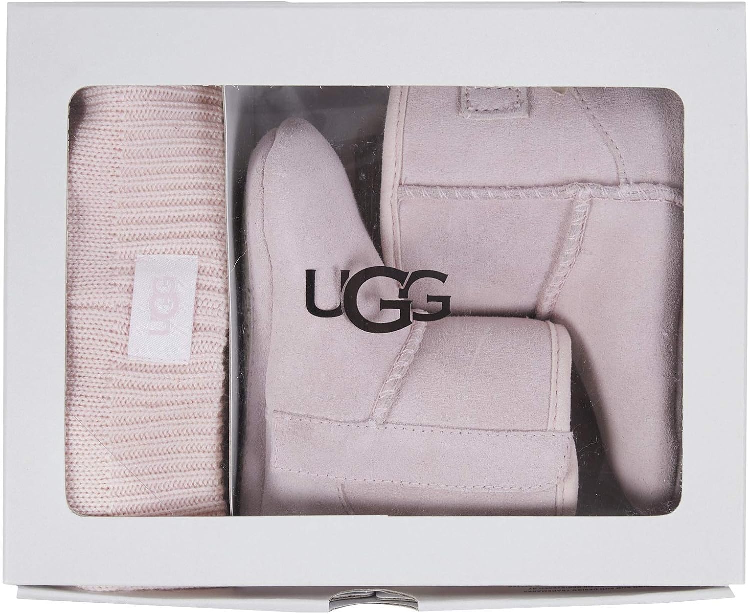 Detalle de UGG Infant Bootie and Beanie Set in Suede