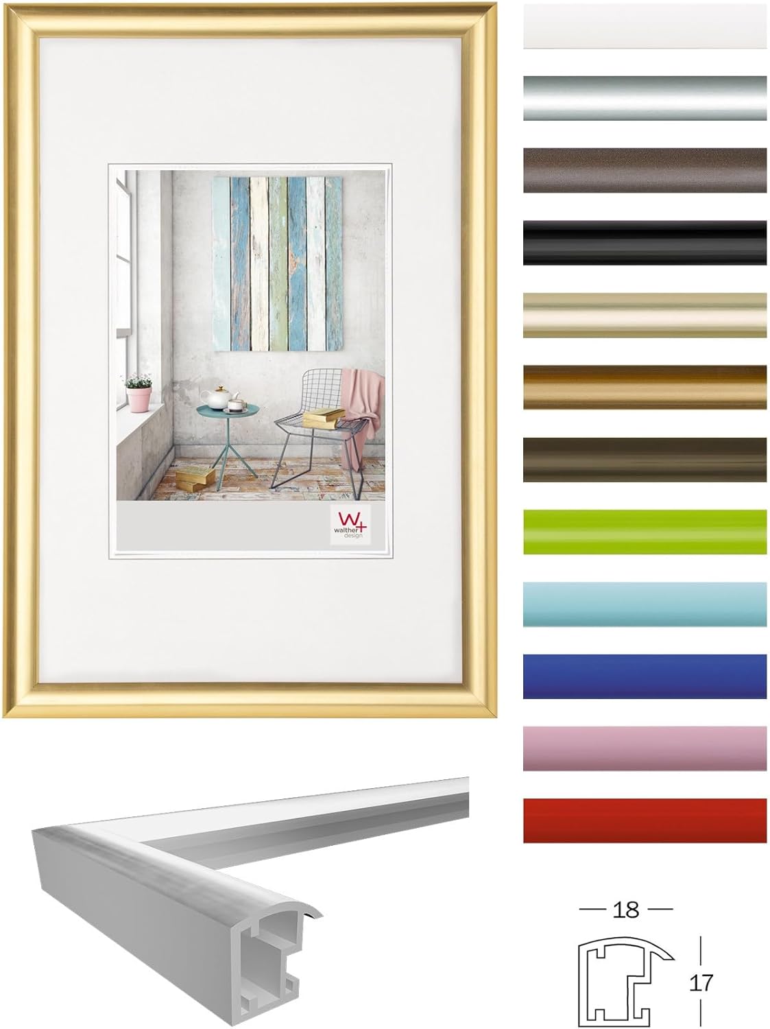 Thumbnail 1 de Cadre Photo Blanc Trendstyle KP060W 50 x 60 cm – walther design