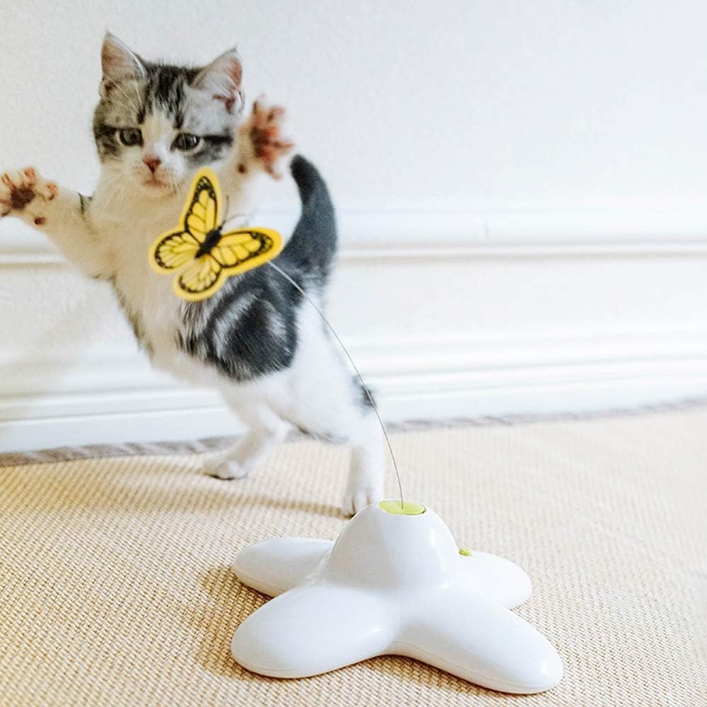 Detalle 2 de ALL FOR PAWS interactive butterfly cat toy (flutter bug) with 360° rotation