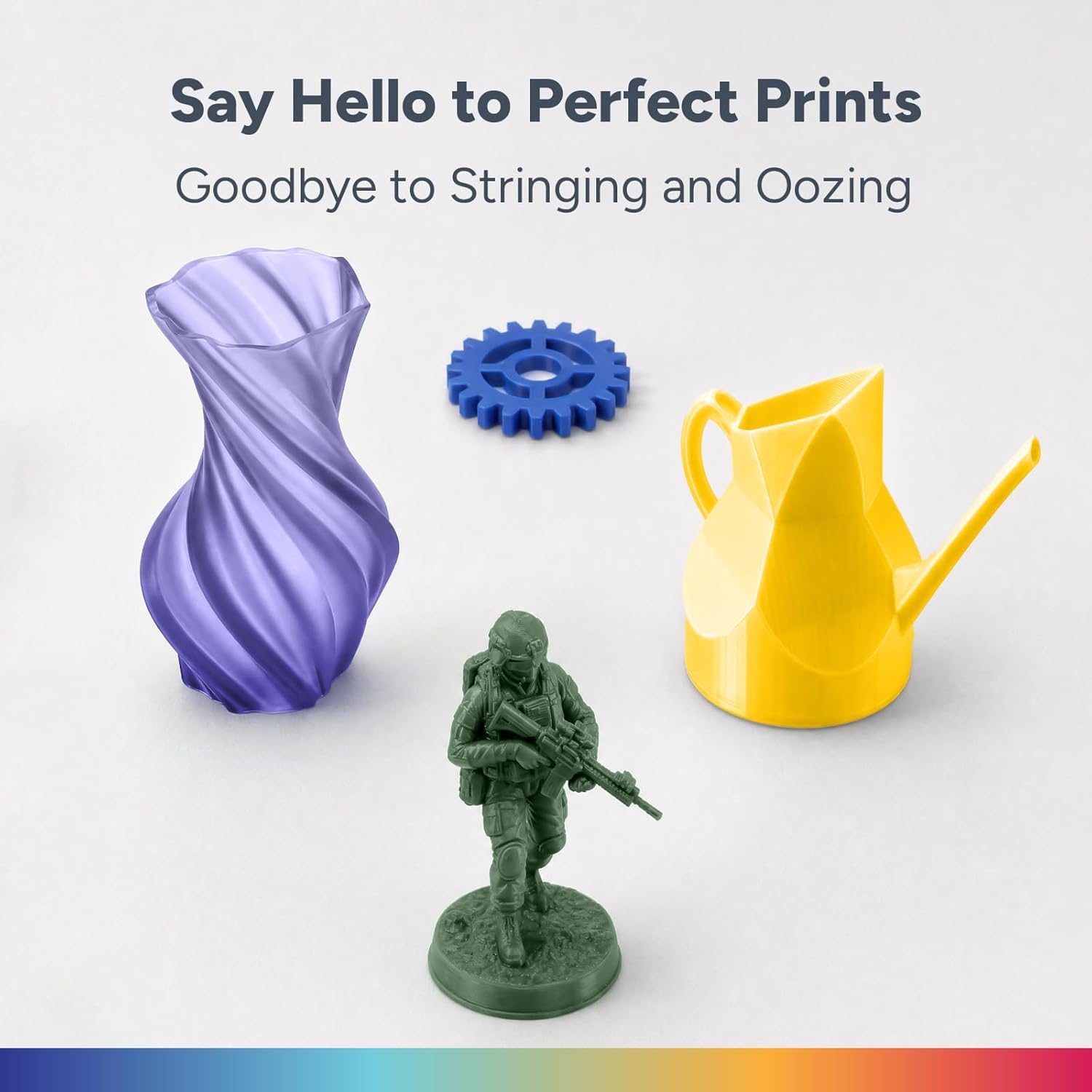 Thumbnail 2 de OVERTURE PETG Filament 1,75 mm – robuste 1 kg Spule, Space Grau, 0,02 mm Maßgenauigkeit
