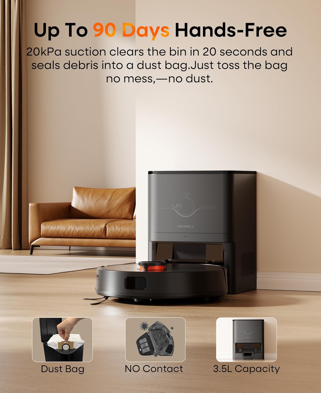 Thumbnail 2 de uninell Robot Vacuum and Mop 7000Pa