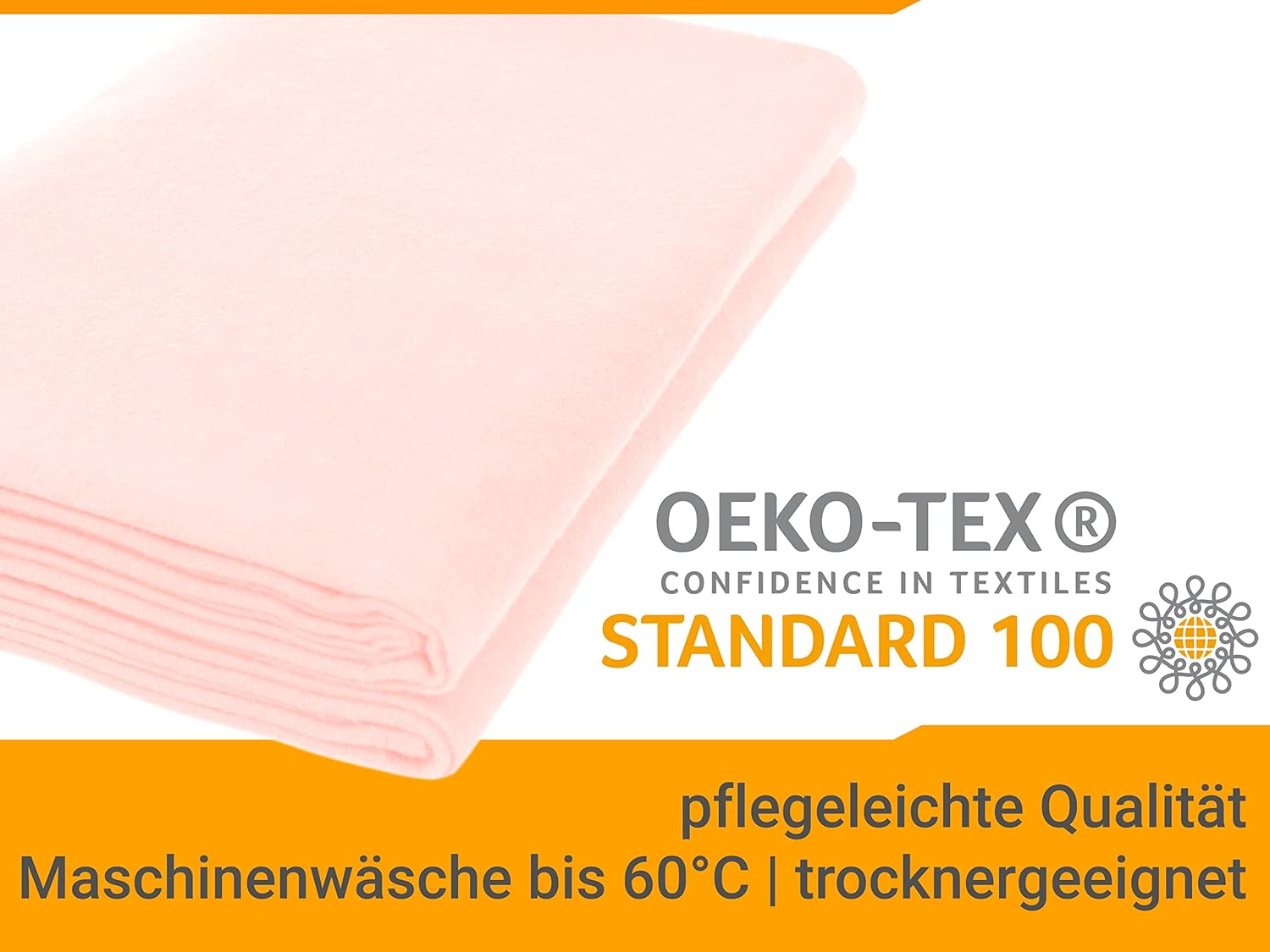 Thumbnail 5 de Npluseins Drap Housse 90x200 à 100x200 cm — Flanelle fine 100% coton, fabriqué en Allemagne, rose pâle