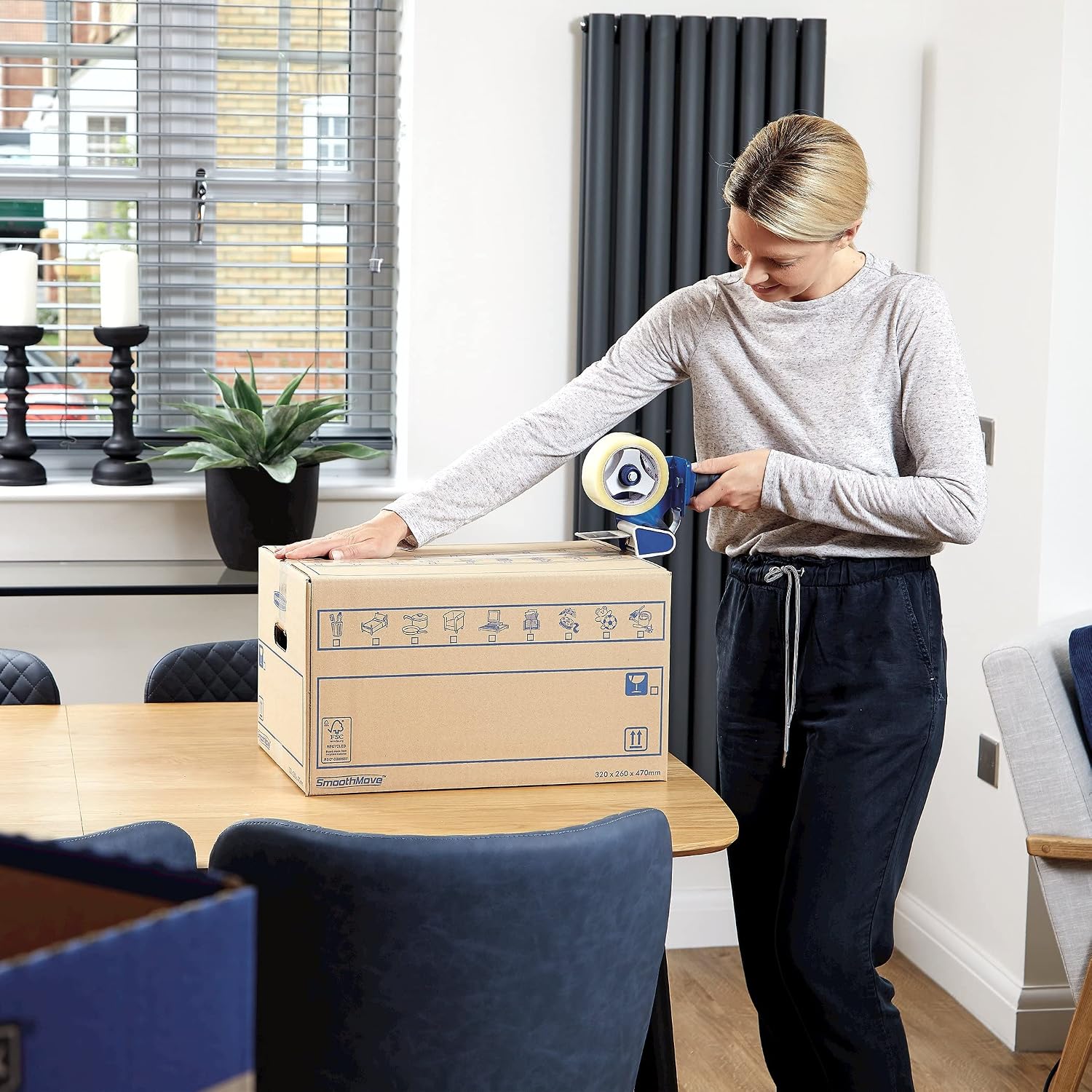 Thumbnail 5 de 15 BANKERS BOX Large Strong Moving Boxes – 39L, SmoothMove with Handles (Pack of 15)