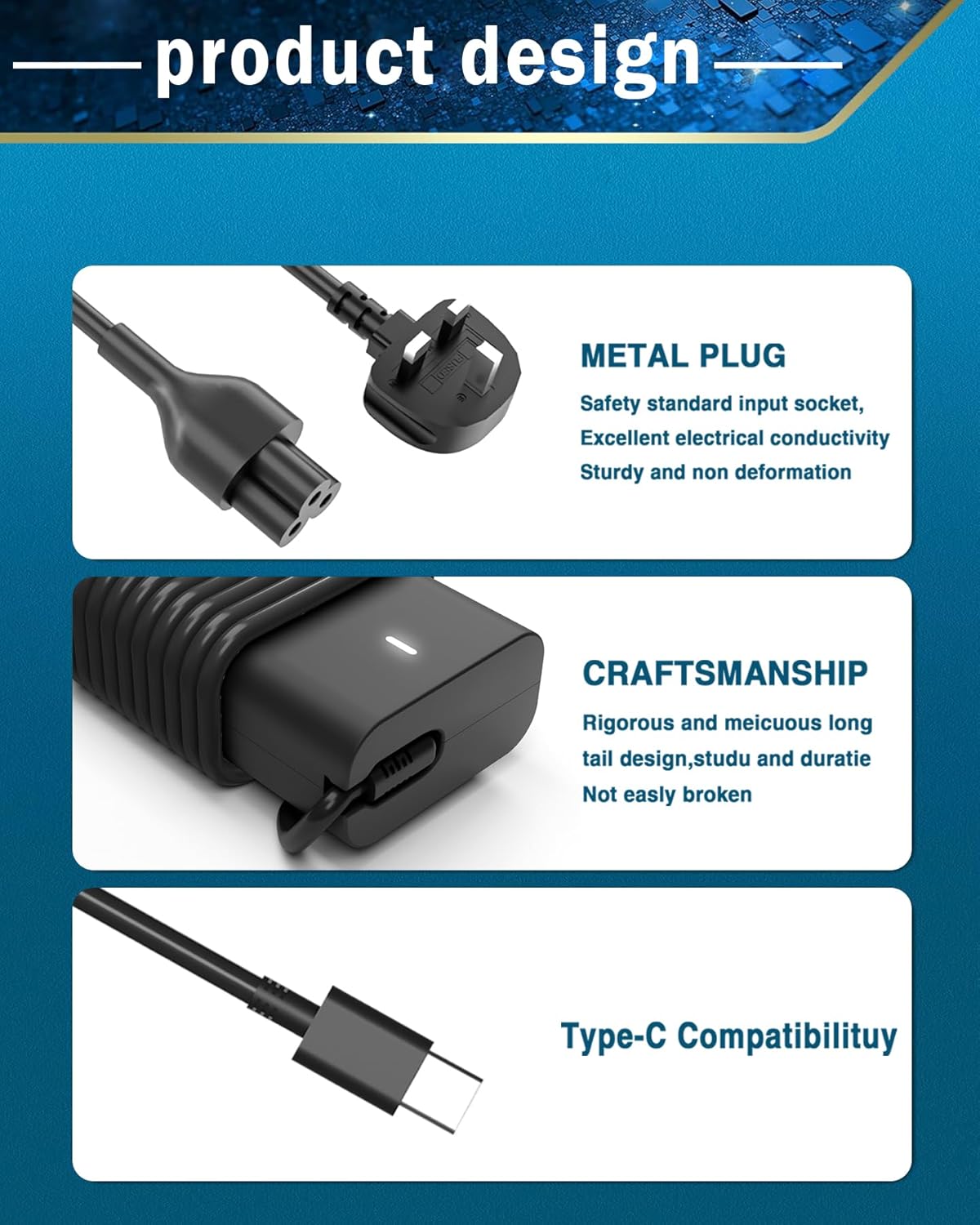 Thumbnail 3 de FUDCOCWN 65W USB‑C laptop charger for Dell models