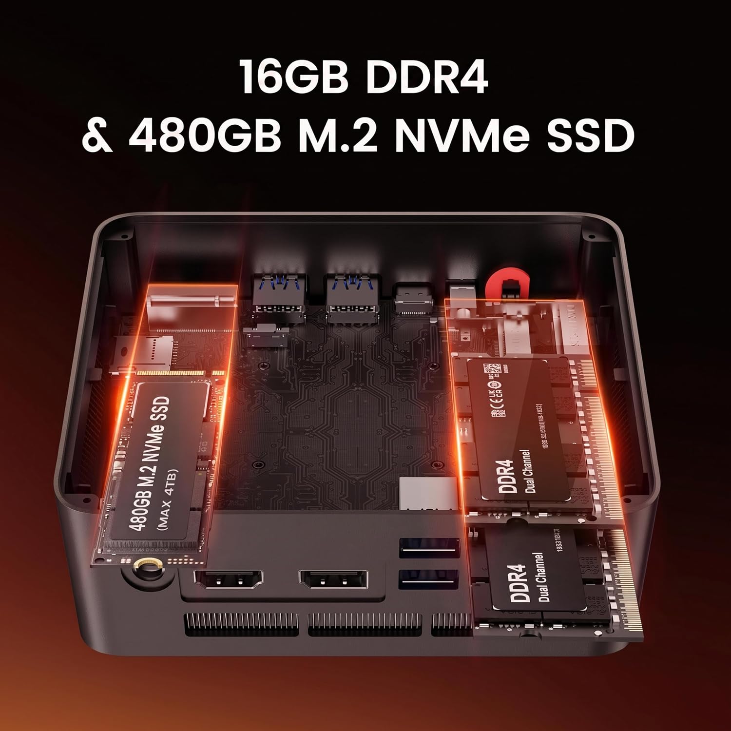 Thumbnail 3 de Beelink SER5 Max Mini PC (Ryzen 7 7735HS, 24GB LPDDR5, 1TB PCIe 4.0, Radeon 680M)