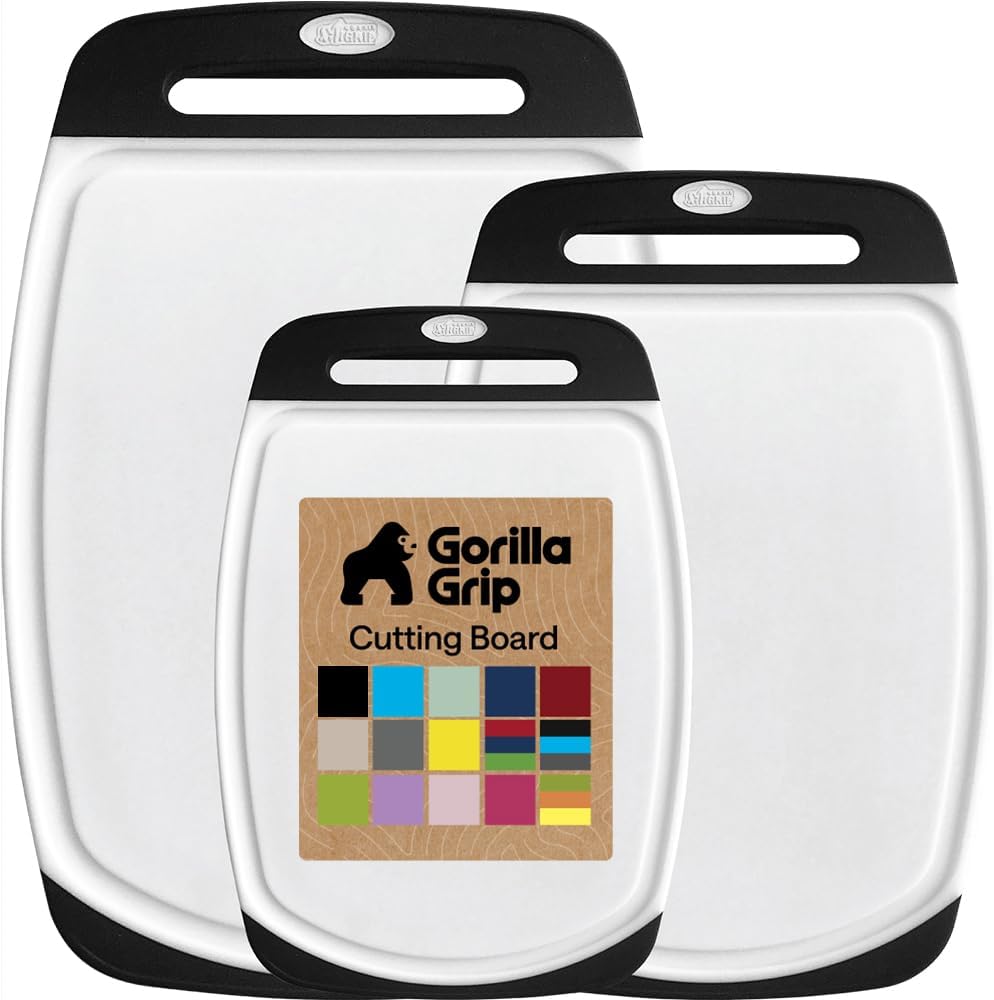 Detalle de GORILLA GRIP Reversible Cutting Board 16x11.2 in 🔪