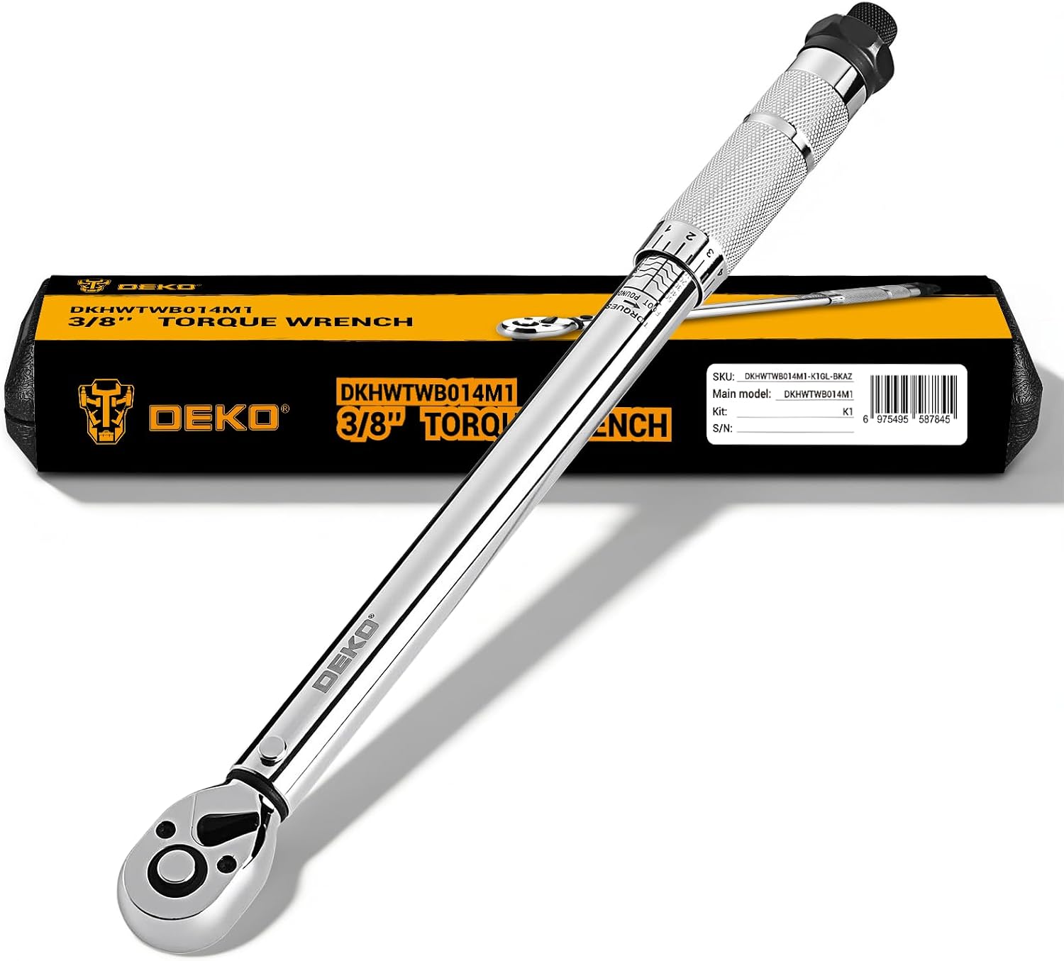 Detalle de DEKOPRO DKHWTW0002 momentsleutel 3/8, 6,8–67,8 Nm en 72 tanden