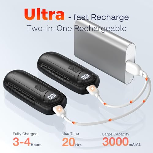 Detalle de Lot de 2 chauffe-mains rechargeables 6000 mAh