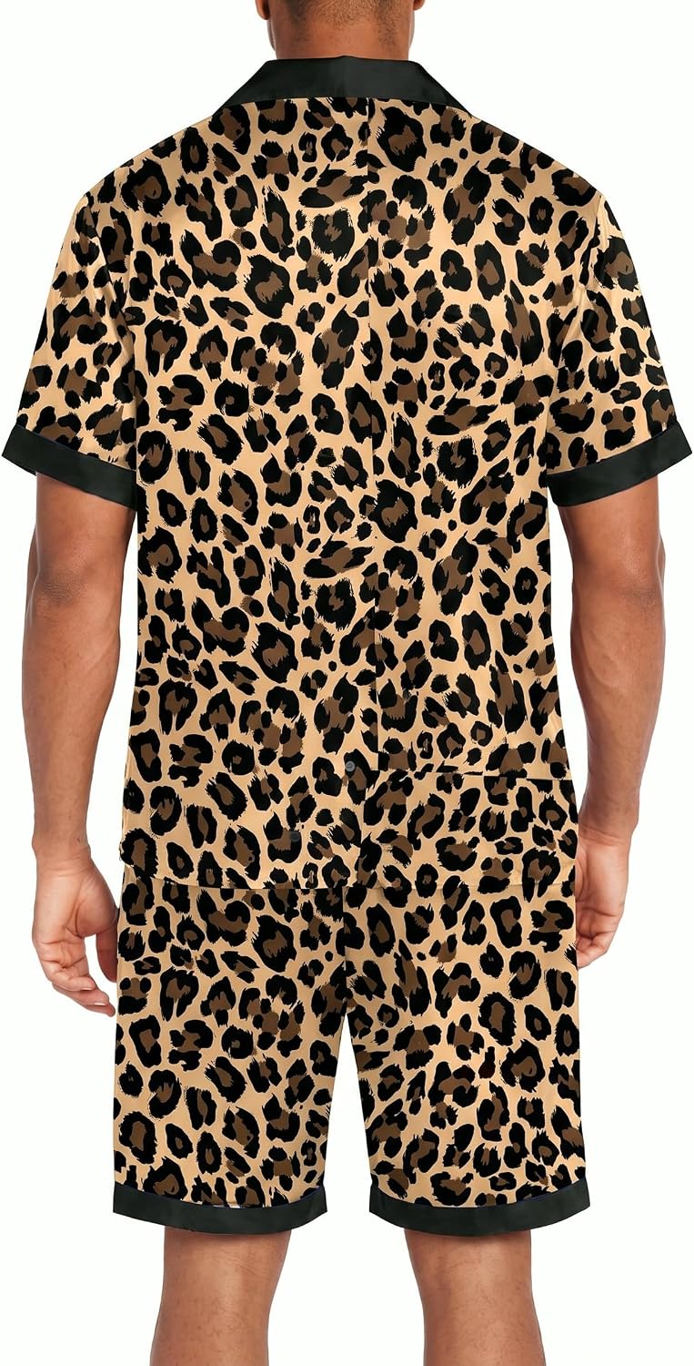 Detalle 1 de Ekouaer Men's Satin Pajama Set