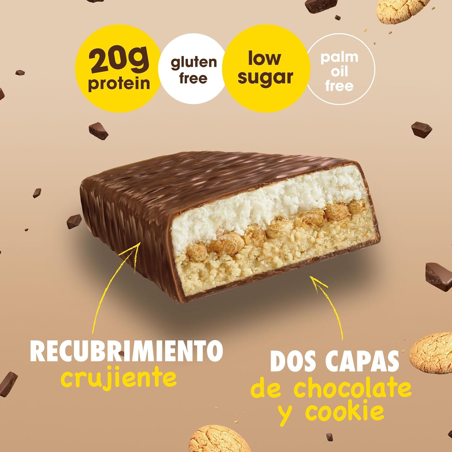 Thumbnail 2 de Enervit The Protein Deal Crispy Cookie Treat 20g de proteína