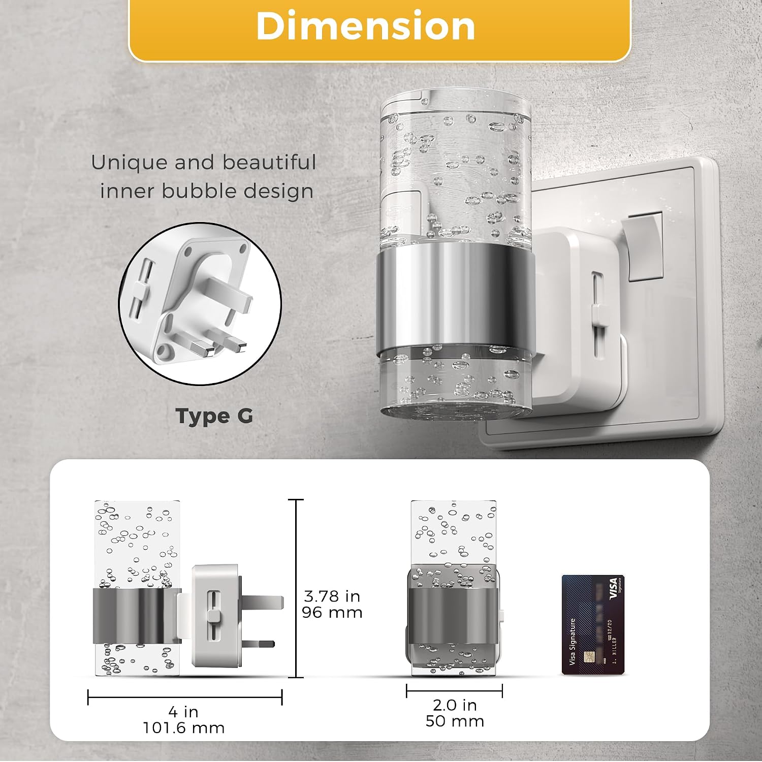 Thumbnail 6 de LOHAS-LED Acrylic Plug-in Night Light with Dusk to Dawn Sensor & Adjustable Brightness (Warm White 3000K) – 1 Pack