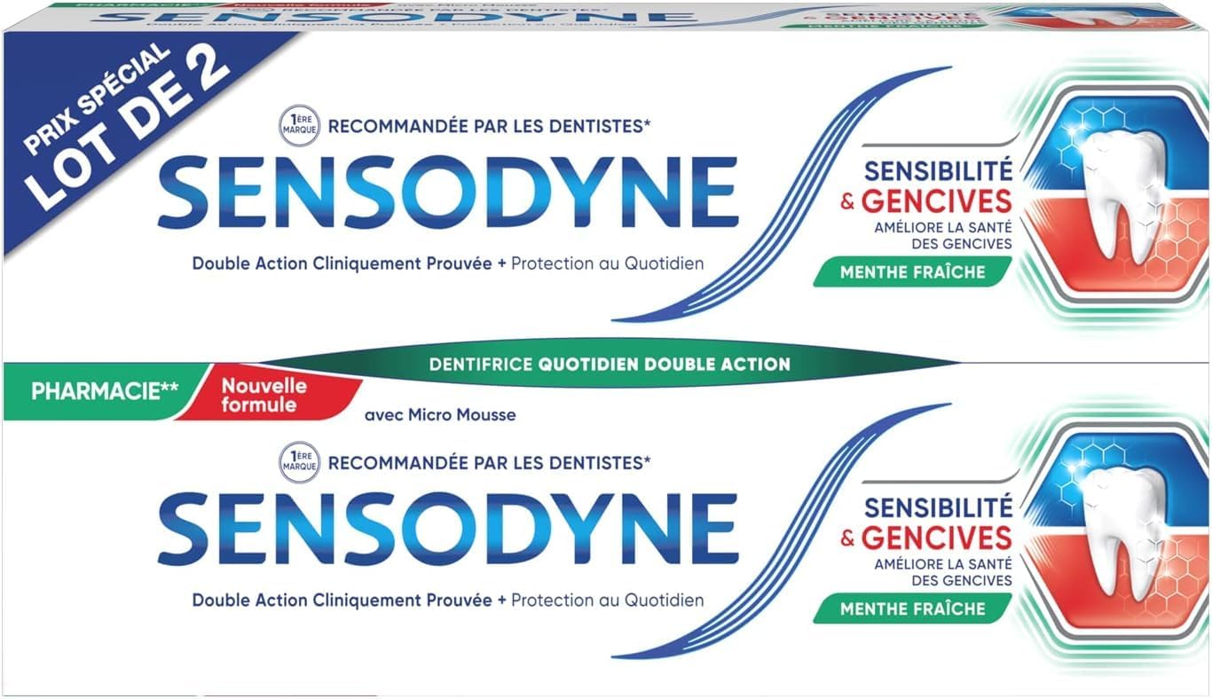 Thumbnail 1 de Dentifrice Sensibilité et Gencives Menthe 2x75ml 🌿