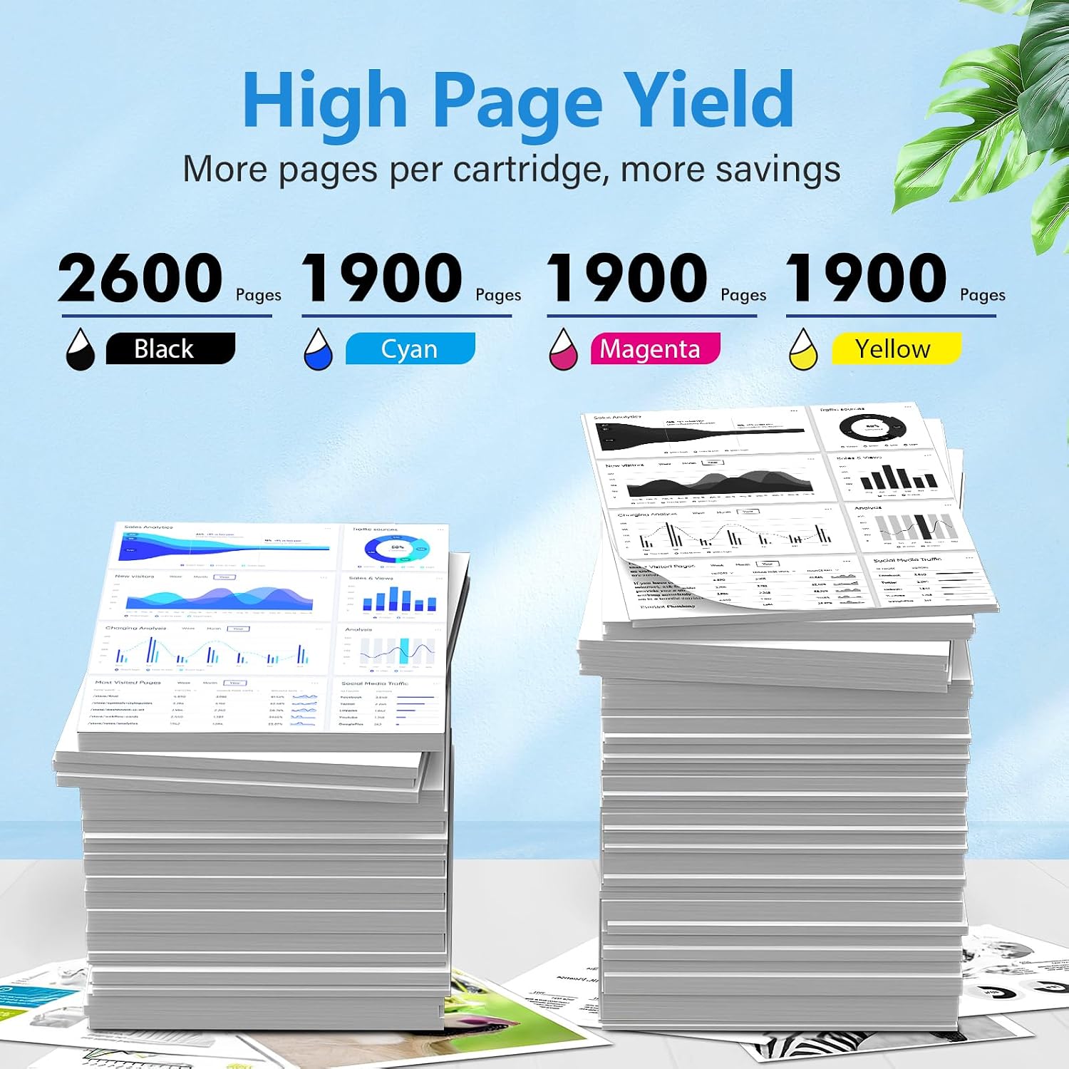 Detalle de Toner Bank 802XL Remanufactured Ink Cartridge 4-Pack for Epson, Black and CMY