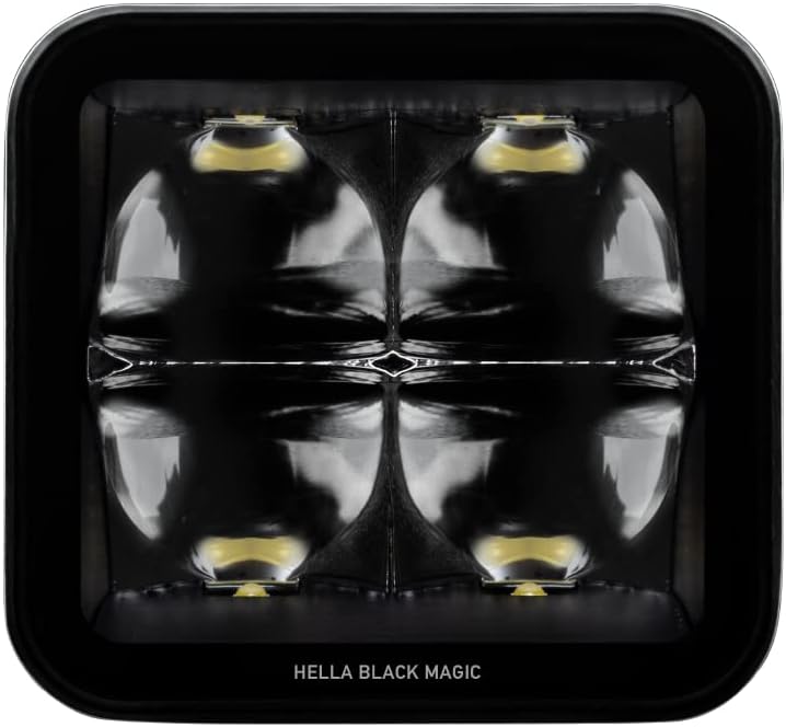 Detalle de HELLA 1Fa 358 176-861 LED Projecteur Longue Portée – Black Magic Cube 3.2