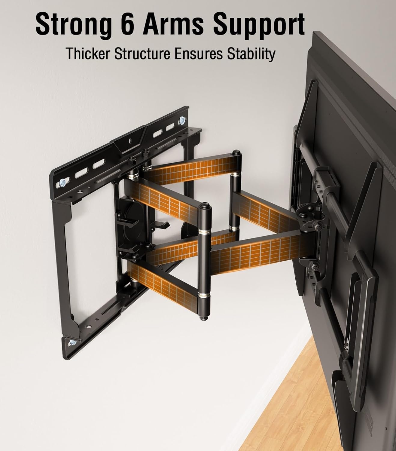 Thumbnail 5 de ELIVED TV Wall Mount for 37-82 Inch OLED/QLED TVs – Smooth Full Motion, 8 Ball Bearings, Up to 16.3" Extension, Max VESA 600x400mm