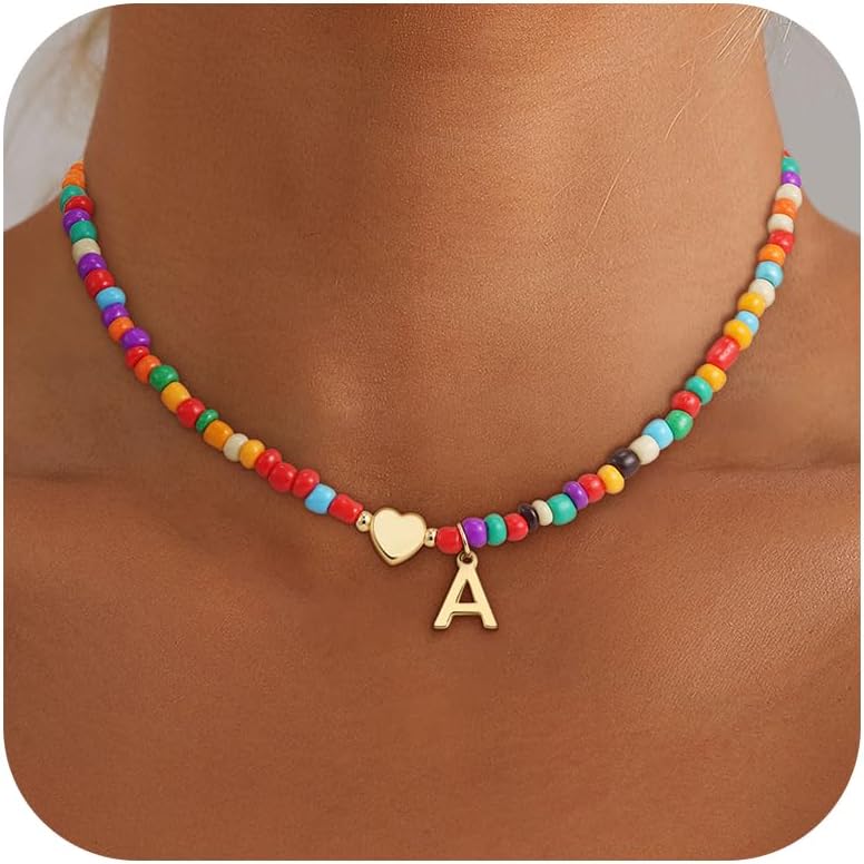 Detalle de Eaciy Initial Beaded Choker 16+2 in
