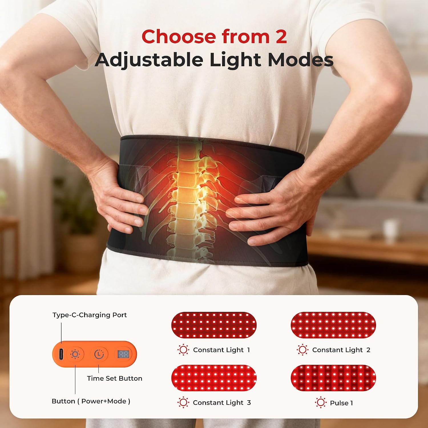 Thumbnail 4 de Morfone Cordless Red Light Pad 24" x 12" – Portable Dual-Wrequency Infrared Therapy with Built-in Battery