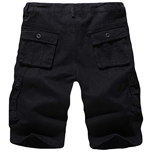 Detalle de iCKER Mens Multi-Pocket Cotton Shorts Camouflage Cargo Shorts – Loose Fit