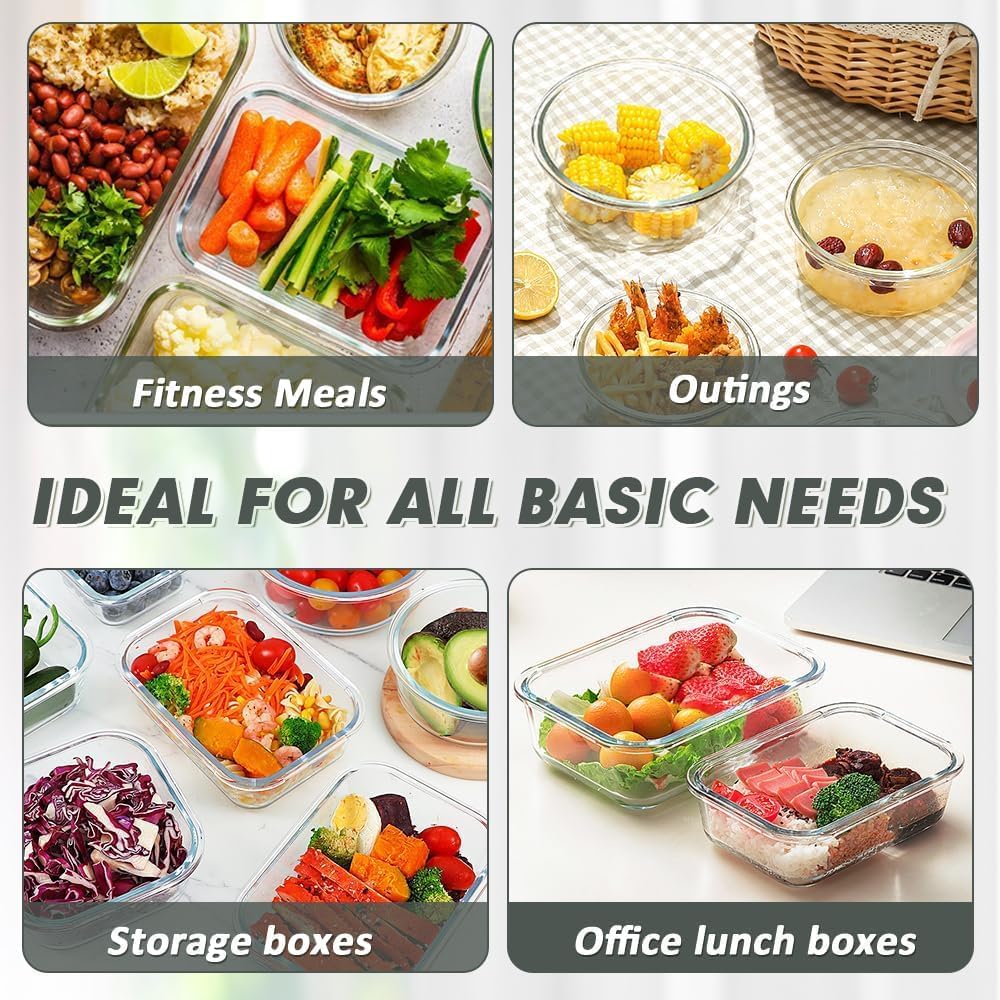 Thumbnail 4 de VERONES Glass Food Containers 12-pack 🍱