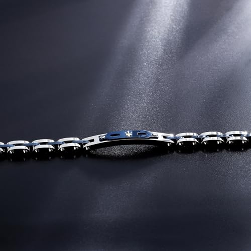 Detalle 2 de Maserati Bracelet Homme en Acier, Or 18 Carats et Céramique – Collection Ceramic Gold JM424AXU10