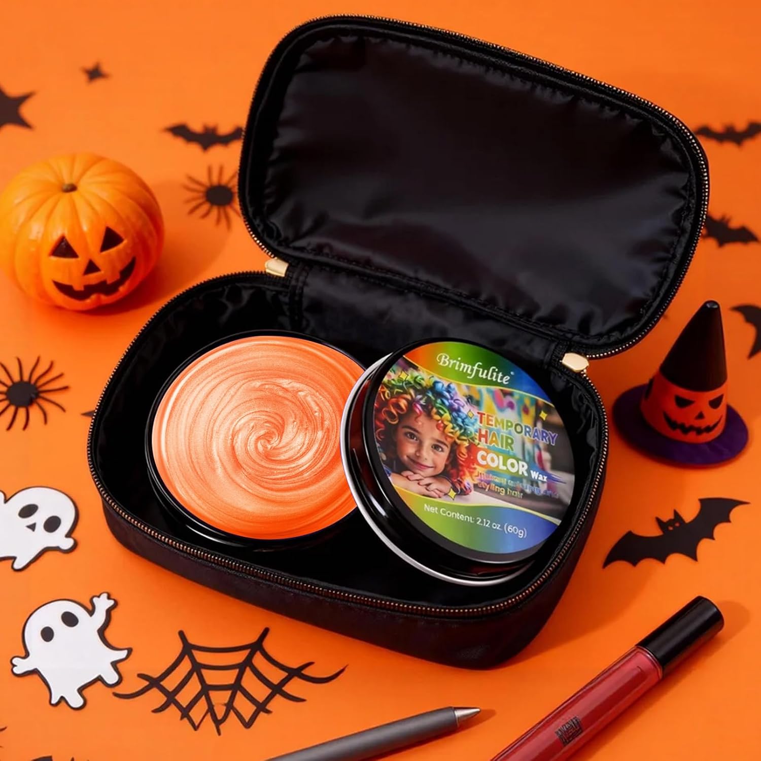 Thumbnail 6 de BRIMFULITE Temporary Orange Hair Wax for Kids, 2.12 Oz, Medium Hold