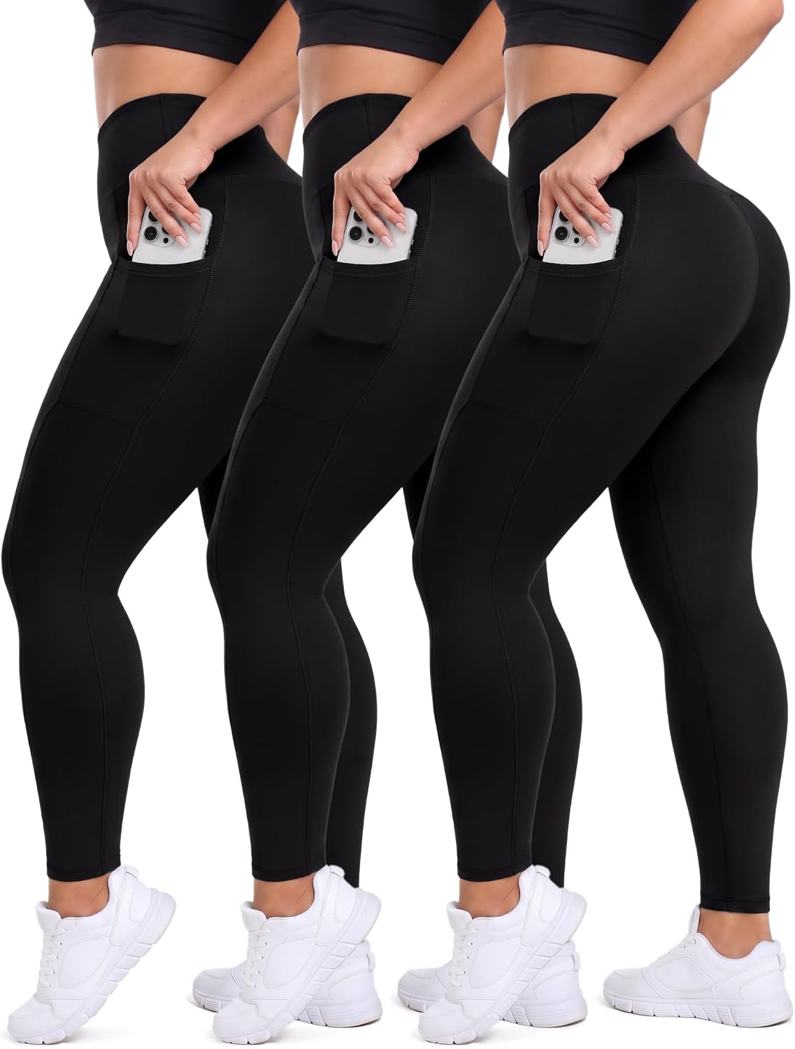 Detalle de HLTPRO Plus Size Leggings with Pockets